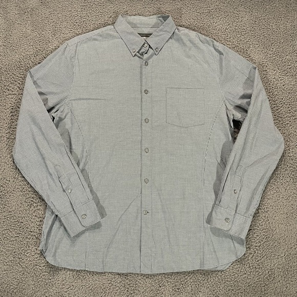 John Varvatos Shirt Mens Extra Large Button Down Long Sleeve Gray - Picture 1 of 12
